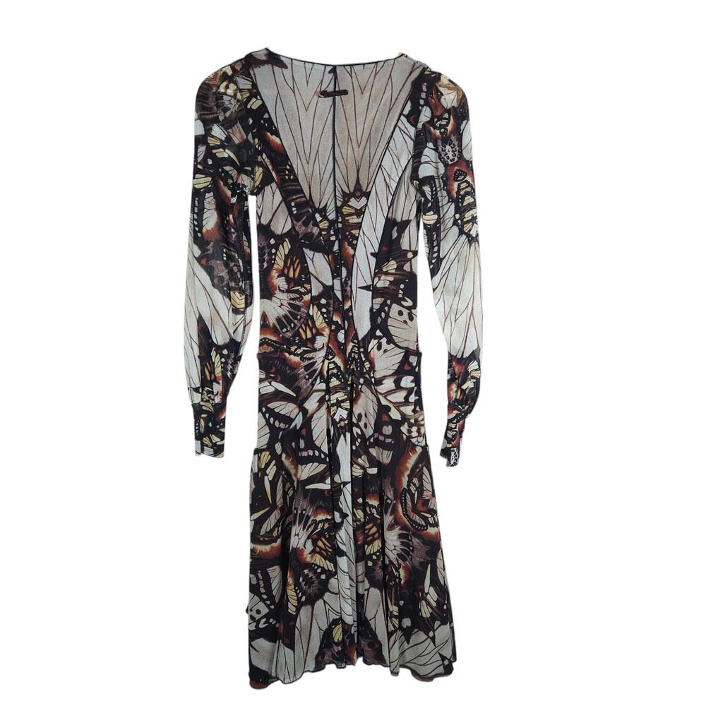 Vintage Jean Paul Gaultier Soleil Dress Medium Butterfly Sheer Mesh Y2K Glam - Picture 7 of 13